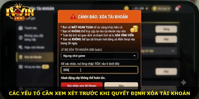 Các yếu tố cần xem xét trước khi quyết định xóa tài khoản