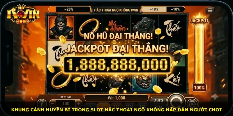 Khung cảnh huyền bí trong slot Hắc Thoại Ngộ Không hấp dẫn người chơi