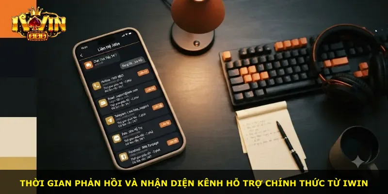 Thời gian phản hồi và nhận diện kênh hỗ trợ chính thức từ iWin